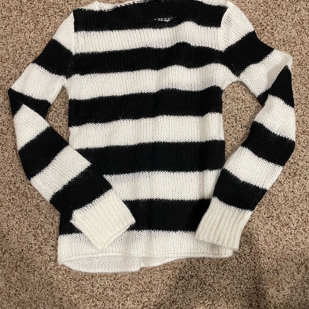Brandy Melville Catalina Black and White Striped Sweater